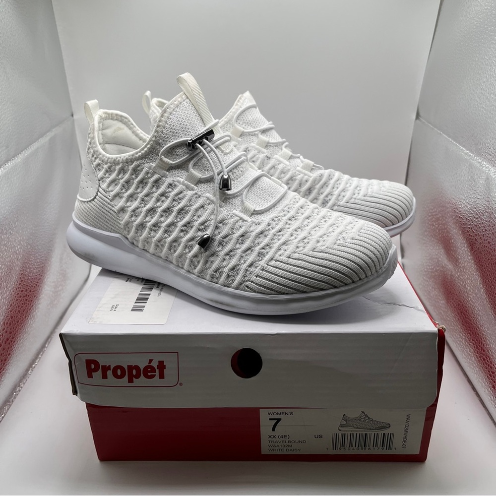 Propet Womens Sneakers Size 7 Travel Kind White Casual Slip On Shoes